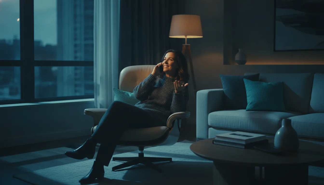 A host on the phone helping a guest