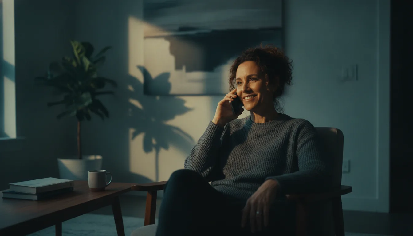 A host on the phone helping a guest