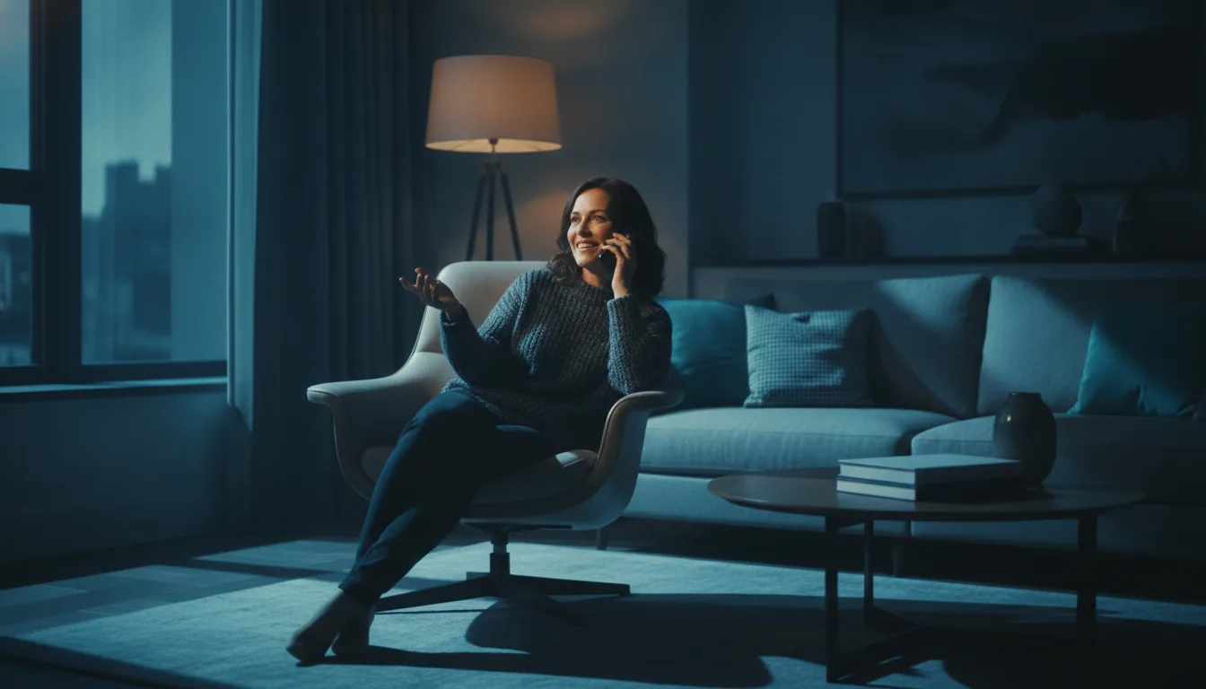 A host on the phone helping a guest