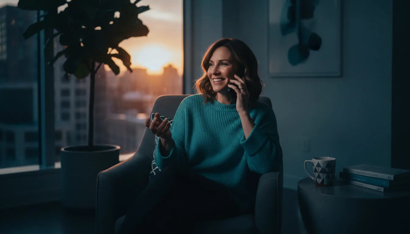 A host on the phone helping a guest