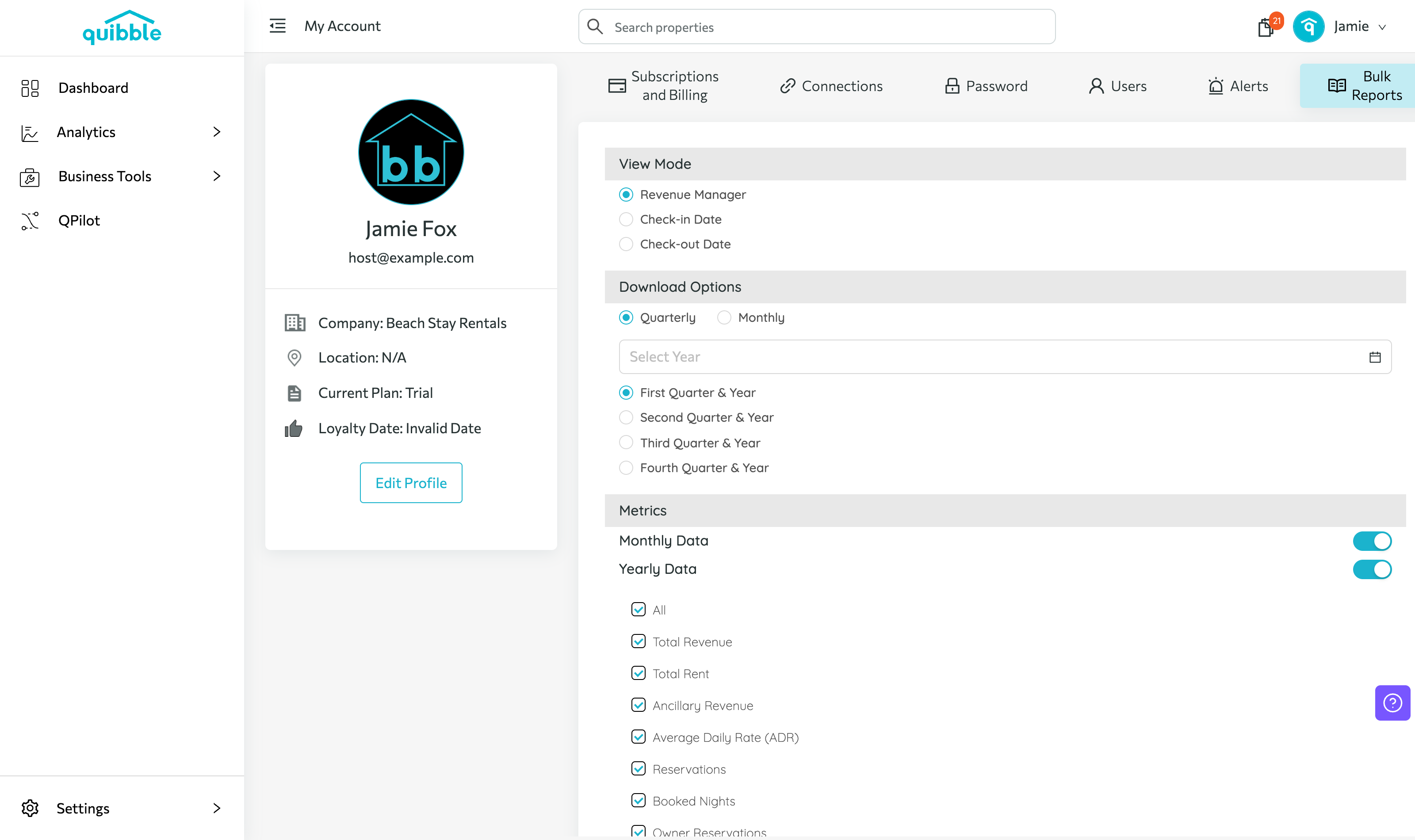 Generating Bulk Reports — step 2