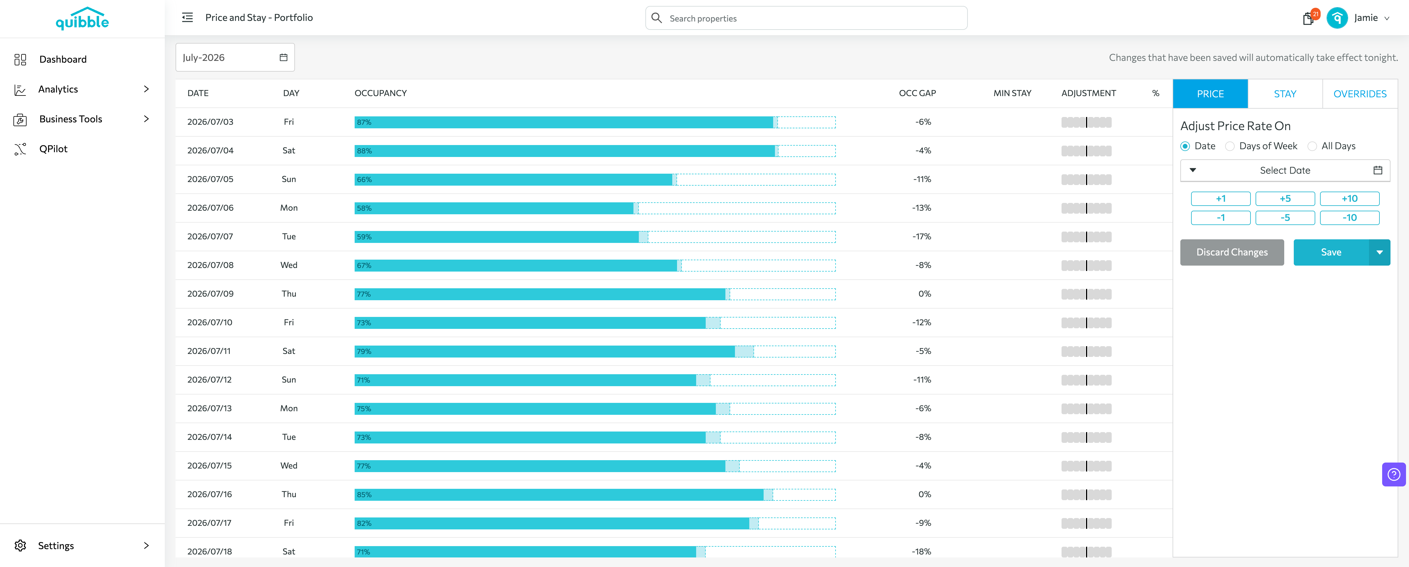 Setting up Orphan Gaps — step 3