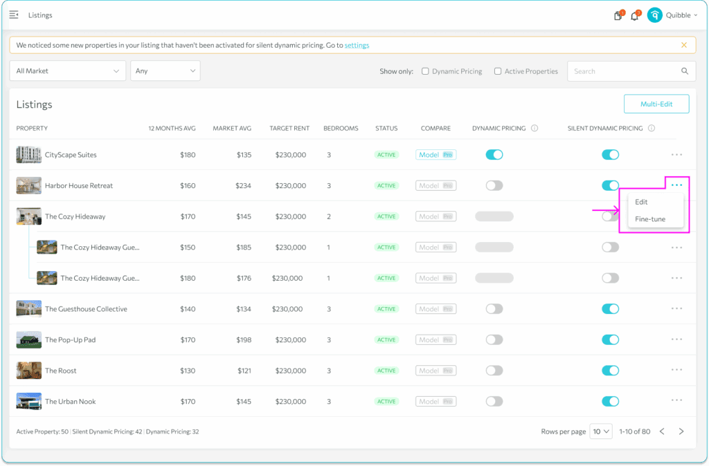 Turning on Dynamic Pricing — step 10