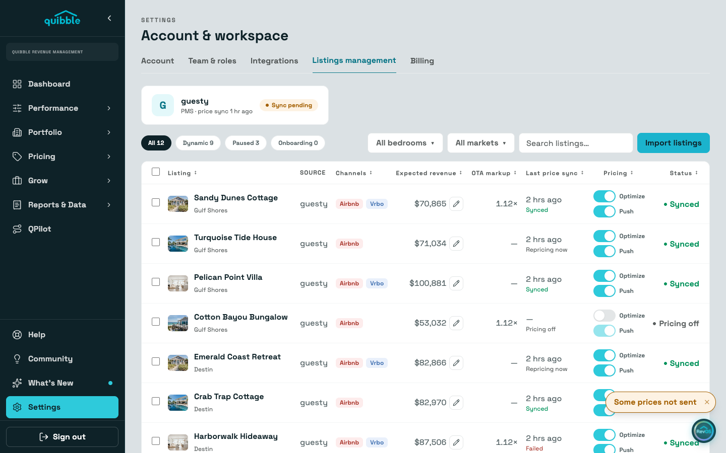 Turning on Dynamic Pricing — step 2